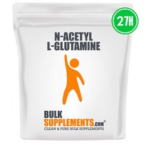 2개 BulkSupplements L-Glutamine BCAA 글루타민