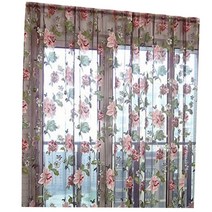 100x200cm 우아한 패턴 얇은 명주 그물 보일 문 창 커튼 드레이프 패널 깎아 지른 스카프 저울, type1
