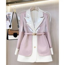 블레이저 프렌치 시니어 감각의 페이크 세련된 니치 유니크한 동안 봄 가을