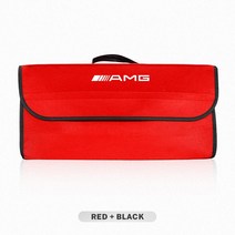 자동차 엠블럼 Foldable Car Trunk Organizer Felt Cloth Storage Box Tidying Bag For Mercedes Benz AMG, D-Red