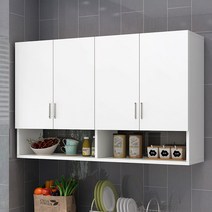 주방 벽걸이 수납장 그릇장 찬장 서랍장 선반 상부장, 상세이페이지 참고, 3도어 선반 90x30x80cm 브라운