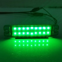 오토바이 견인 트레일러18 LED 트럭 사이드 라이트 트레일러 램프 경고 비상 조명 led 바 주차 신호등 SUV, 05 Green_01 1pcs
