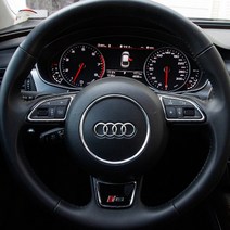아우디 핸들 튜닝 엠블럼 S SLINE RS 포인트 뱃지, 08.S6, A TYPE(CARBON BADGE)