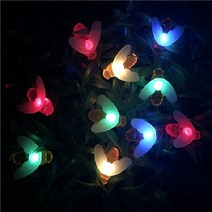 야외 정원 펜스 울타리 새로운 태양열 전원 귀여운 꿀벌 문자열 요정 빛 20 50 꿀벌 파티오 크리스마스 화환 조명, 화려한, 12m 100LED