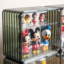 피규어 정리함 보관함 정리 인형 진열장, 대형(2선반), 투명