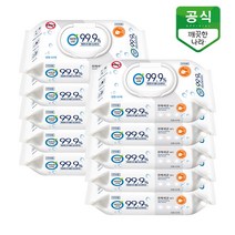 깨끗한나라 99.9% 손소독 캡형 물티슈, 60매, 18팩