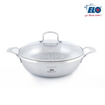 ELO 신 통3중 스텐 웍 팬 28cm(유리뚜껑 포함)