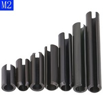 분할 핀 블랙 카본 스틸 스프링 타입 스트레이트 슬롯 맞춤 맞춤 셀락, m2x16mm-50pcs