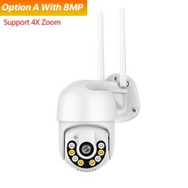 야외 무선 CCTV 카메라 8MP HD 와이파이 IP 카메라 8X 줌 5MP P2P 보안 PTZ 카메라 4MP 듀얼 렌즈 비디오 감시 iCSee, 11.Option A With 8MP - AU 플러그