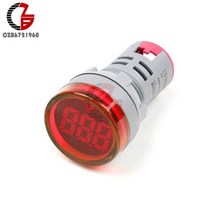 110v 220v led 디지털 ac 전압계 20-500v 원형 전압 측정기 패널 라이트 가전 볼트 테스터 감지기 모니터 레드, AC 20-500V 빨간색