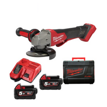 밀워키 밀워키 M18 FSAGV100XPDB 충전 무선 앵글 4인치 그라인더 패들스위치, 옵션1. 본체+케이스