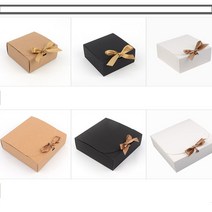 접이식 납작한 사각선물상자 무지 선물상자 기프트박스 Gift Box DIY꾸미기 생일 기념일, 색상/사이즈, 대 - 브라운