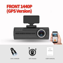 Sameuo 대쉬 캠 4K 자동차 dvr 자동 비디오 레코더 dashcam 전면 및 후면 wifi 카메라 app 나이트 비전 24H 포장, 02 1440P GPS, 64G