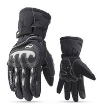 엔템 오토바이 방한장갑 바이크 발열 글러브 장갑, 손목형_블랙_M