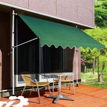 차양막 매장 주택 고정 천 처마 캐노피 방수, 2.5m x 1.2m+화이트 브래킷+그린