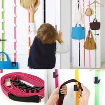 생활의 지혜 업다운 도어후크외 아이디어 생활용품, 41.심플더블형주머니걸이 그린, 상세설명 참조, 1개