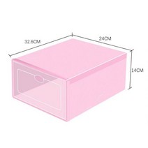 플라스틱 투명한 구두 상자 홈 부팅 쌓을 수있는 접이식 스토리지 주최자 다기능 방진 대합 조개 껍질 프레임, A2_2PCS