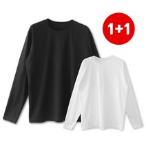 1+1 남여공용 빅사이즈 30수 긴팔 면티셔츠