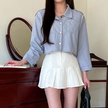 여자 데이트룩 크롭자켓 투포켓 견장 그린 흰색 자켓
