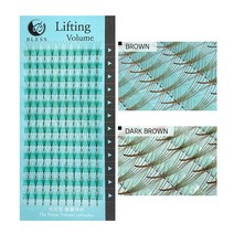 블레스 [다크브라운]리프팅볼륨래쉬 5D 러시안볼륨래쉬 속눈썹연장재료 닭발래쉬 컬러속눈썹, 1개, [다크브라운]컬종류-CC컬/컬굵기-0.07/컬길이-11mm