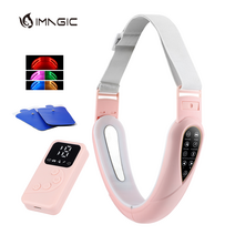 Imagic V-line 무선 LED 얼굴 턱살 마사지기, 핑크