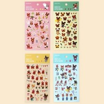 베어스스쿨 재키 투명 스티커, 러브