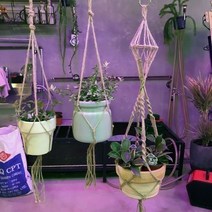 soooooo몰_공중걸이 행잉 그물 고급형 15-25cm 화분용 인테리어 예쁜 감성 원형 걸이식 부양 미니_더수sSHOP, 무옵션_상품_입니다_