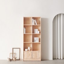 하모벨 삼나무 원목책장 800 5단 수납형 SEO등급, 단품