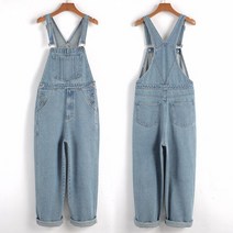 남자 데님 멜빵바지 작업복 루즈핏 청바지 점프슈트