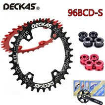 자전거체인휠 크랭크암 96 bcd-s 타원형 링 mtb 32t 34t 36t 38t 링, 라운드 레드 36T