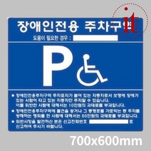 국산 장애인 주차표지판 장애인전용 주차구역 표지판, 단품
