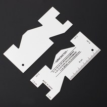 취미 퀼트 diy 도구 정밀 심 측정 게이지 인치/cm 알루미늄 합금 재단사 눈금자 바느질 DIY 패치 워크 공예 액세서리, [03] Type 2 Black