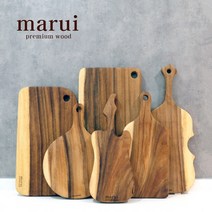마루이 피지월넛 나무 플레이팅 도마 15종, 03핸들도마대