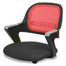 체어포커스 청심의자 알라딘 좌식의자 블랙바디 메쉬 AL-D250 BK, 투톤레드