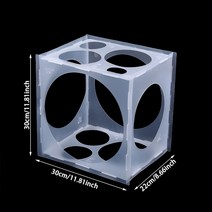 파티장식 세트 풍선 사이저 박스 접이식 측정 도구 장식 아치 기둥 11 홀 2-10 인치, 01 balloon sizer box_01 기타