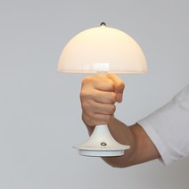 F&S 루이스 판텔라 포터블 터치 밝기조절 미니스탠드조명 무드등, 화이트-무선충전식