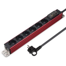 현대 국산 대용량 4000w 20A누전차단기장착 고용량 고전력 알루미늄 멀티탭 2구 3구 4구 6구 에어컨 세탁기 건조기 인덕션 멀티콘센트 난로 난방 사은품 안전카바 2개, 레드, 6구 3M
