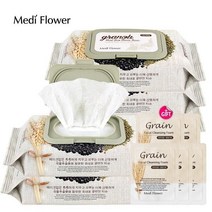 메디플라워 그래놀라 페이셜 딥 클렌징 티슈 100매x5개+곡물 파우치 5매, 1세트