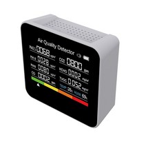 공기질측정기 실내공기측정기 BT 공기질 모니터 이산화탄소 감지기 온도 습도 9in 1 CO2 미터 TVOC HCHO, 01 New 9in1