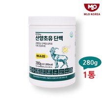네덜란드산 산양초유 산양유 단백질 프로틴 균형 농축유청 분리유청 균사체 열처리 유산균 300억마리 퀄리고트 단백분해효소 브로멜라인 가수분해 WPI WPC 쉐이크 바나나맛 분말, 1통, 바나나맛_280g