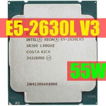 CPU E52630LV3 오리지널 인텔 제온 OEM 버전 E5 CPU 8 코어 1.80GHZ 20MB 22nm LG 호환 호환A20113 V3 프로, 한개옵션0