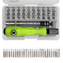 JINODE 정밀 드라이버 세트 32 in 1 Y자 삼각 일자 십자 별 삼각 육각 비트 휴대용, 32 in 1 드라이버 세트