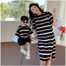 모자 엄마 아들 커플룩 원피스 티셔츠