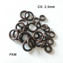 고무와셔 오링 실리콘 구리 스텐 10pcs fkm 씰 링 개스킷 cs 2.5mm 불소 고무 와셔 od 7mm 50mm 내마모성 연료 오존 씰, 35x30x2.5mm|Random color