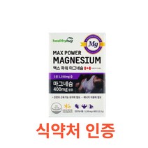 헬씨허그 맥스파워 마그네슘 1 350mg x 90캡슐 에너지 신경 근육기능 마그네슘 캐나다 직수입 완제품 식약처 식약청 인정 인증 해썹 haccp 효소반응 아세틸콜린, 90캡슐X1개