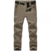 Satankud 남성용 방수 PlaidCloth 플리스 안감 겨울 하이킹 바지 벨트 포함 카키