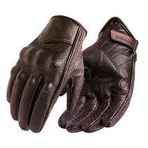 모토 rcycle 장갑 가죽 터치 남자 브라운 야외 스포츠 사이클링 Moto rbike Racing guantes de luvas moto cicleta, XL_CHINA, [02] Perforated Brown