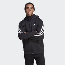[국내/정품] 아디다스 퓨쳐 아이콘 3S 풀집 후디 남성 Sportswear Black White