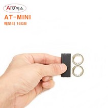 USB형녹음기 미니스타일 간편 원터치녹음 MP3 8GB WAV AT-MINI, AT-MINI 16GB, 블랙