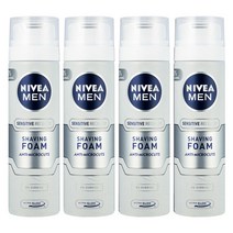 무배 니베아 대용량 민감수염 면도 쉐이빙폼 크림 200ml x 4개
